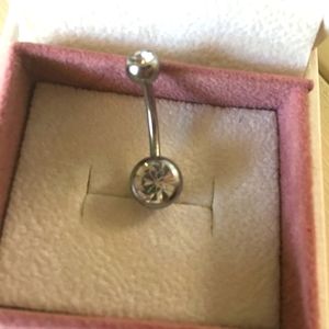 CZ Bezel set  body jewelry